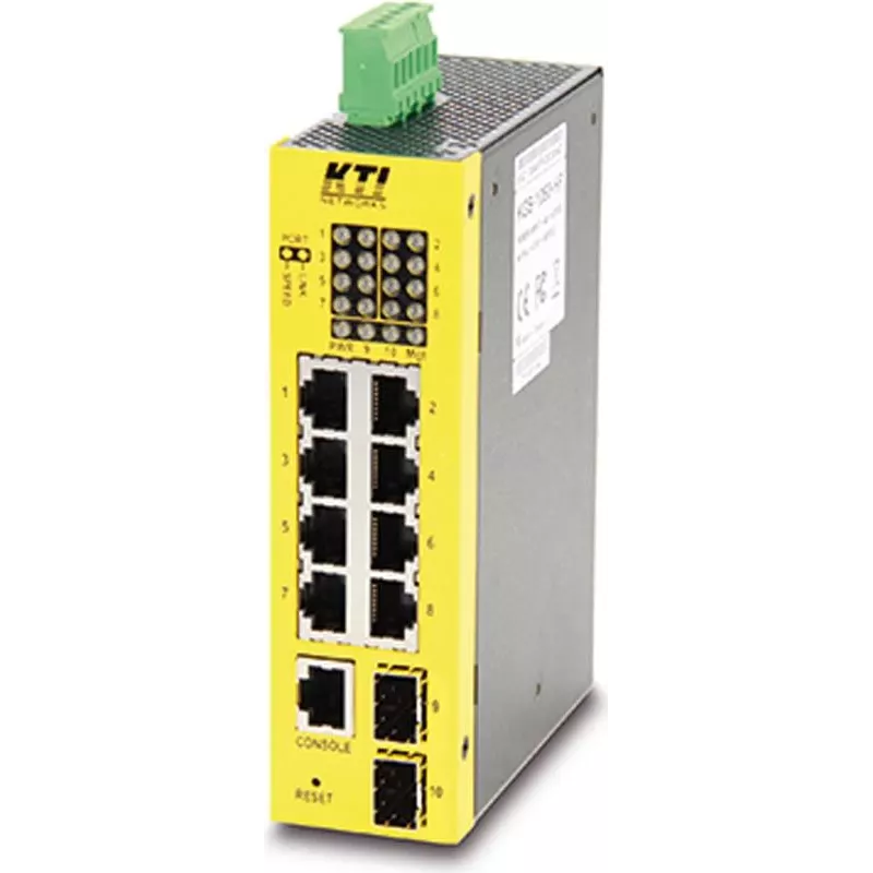 Valdomas komutatorius kti networks KGS-1060-HP — 10 prievadų Gigabit Ethernet PoE, valdomas