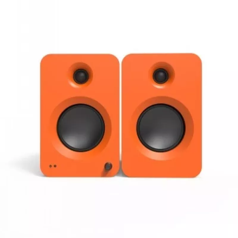Kanto Audio 200W maitinamos knygų lentynos garsiakalbiai su HDMI Arc, USB-C ir Bluetooth 5.3 - matinė oranžinė, pora (su Type C maitinimo laidu)