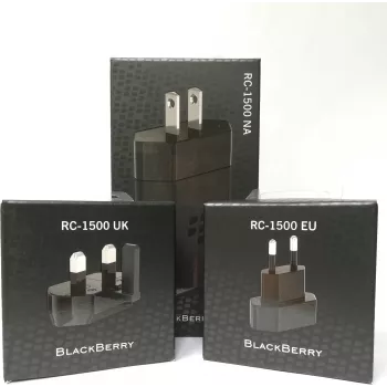 „JuodaBerry“ greitasis kelioninis įkroviklis RC-1500, kelių kištukų EU/UK/NA, juodas (3 vnt. rinkinys) (RC-1500)