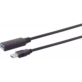 USB laidas S/CONN 13-39485 30 m USB 3.2 Gen 1 Juoda