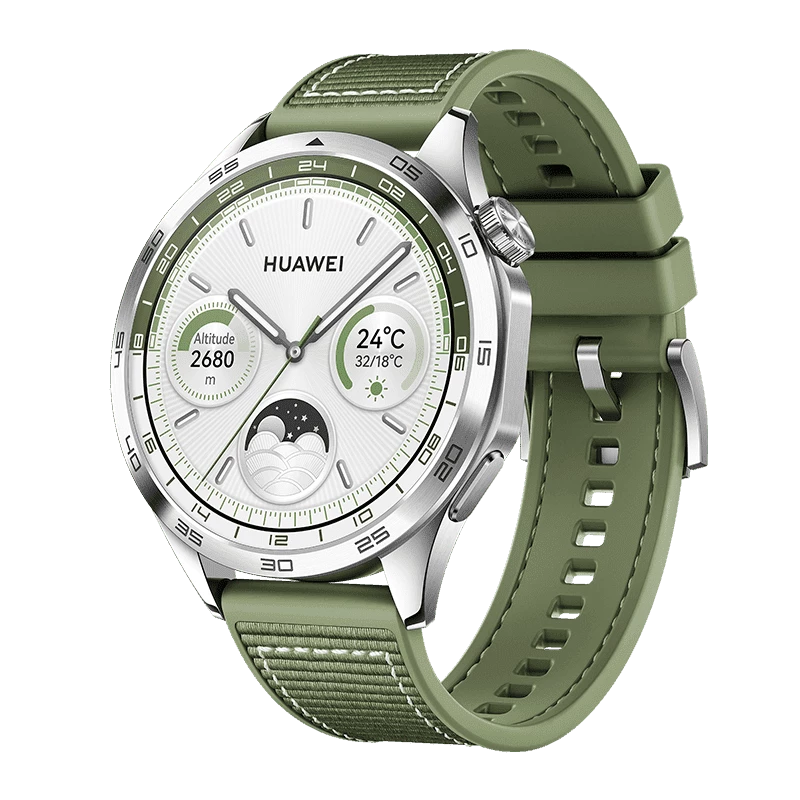 HUAWEI WATCH GT 4 išmanusis laikrodis – iki 2 savaičių baterijos veikimo laikas, kūno rengybos stebėjimo priemonė – suderinama su Android ir iOS – sveikatos stebėsena su pulso bangos aritmijos nustatymu