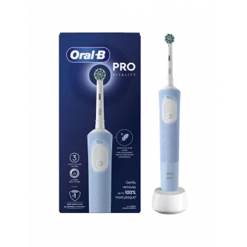 Oral-B | Vitality Pro elektrinis dantų šepetėlis, įkraunamas, suaugusiems, 1 šepetėlio galvutė, 3 dantų valymo režimai, mėlyna