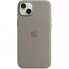 Silikono dėklas Apple iPhone 15 Plus MagSafe molio spalvos
