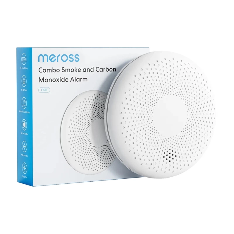 Meross CS11-EU dūmų ir anglies monoksido detektorius