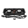 Aušinimo ventiliatorius Extralink 2 FANS ROOF COOLING UNIT 220V AC Juoda Metal