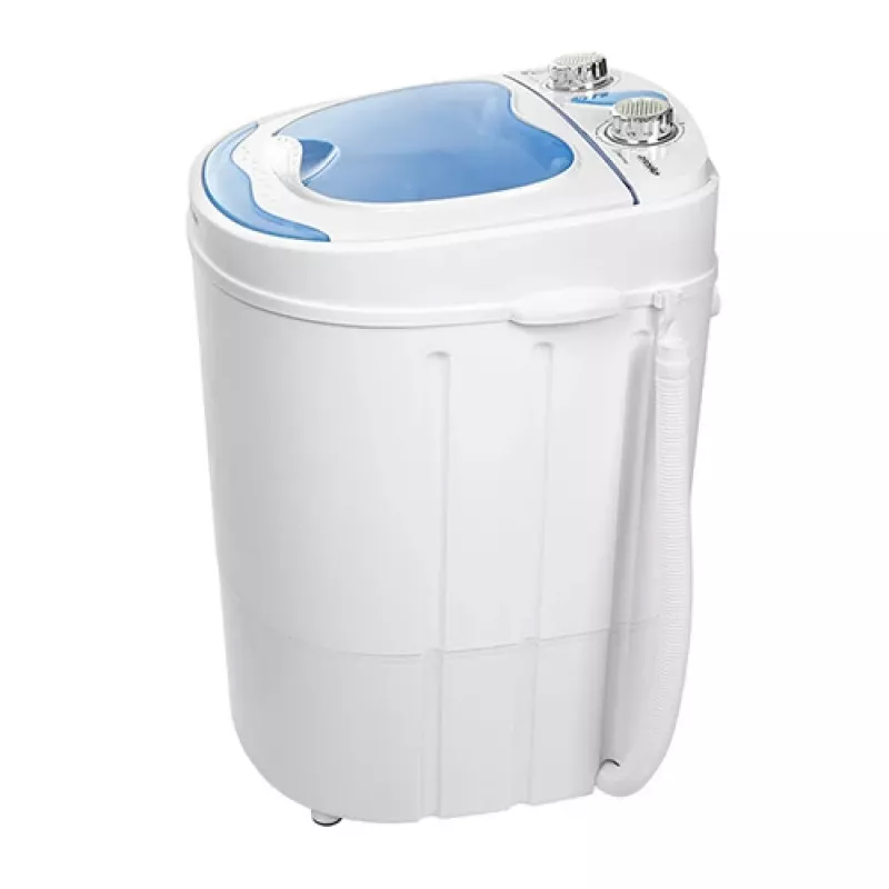 Skalbyklė su viršutiniu įkrovimu Mesko MS 8053 — 3 kg talpa, 360×370×530 mm, mėlyna/baltos spalvos