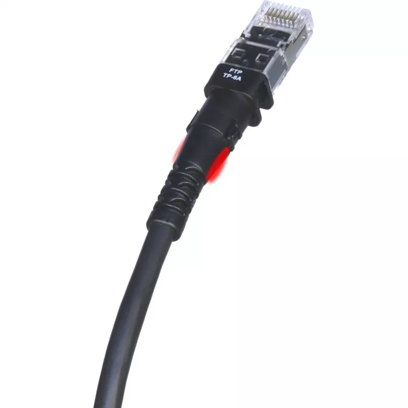 Tinklo kabelis PatchSee TP-6A-F/5 juodas 1,5 m Cat6a F/FTP