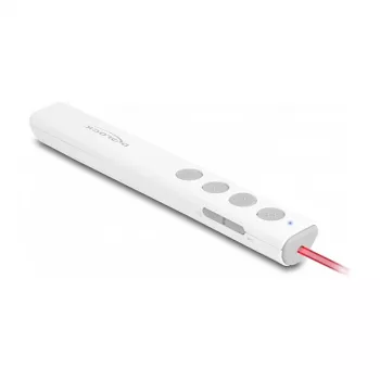 DeLOCK USB lazerinis pranešėjas baltas belaidis USB RF nano imtuvas