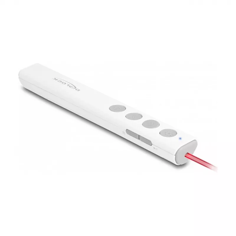 DeLOCK USB lazerinis pranešėjas baltas belaidis USB RF nano imtuvas