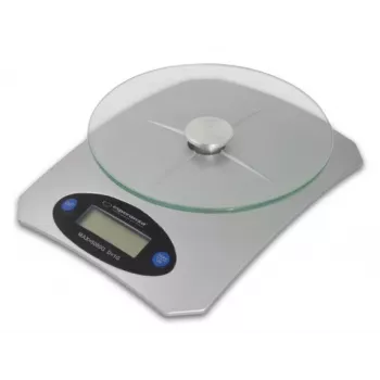 Elektroninė virtuvinė svarstyklė ESPERANZA Avocado Pilka — 5 kg talpa, bambukinė platforma, g/lb/oz vienetai