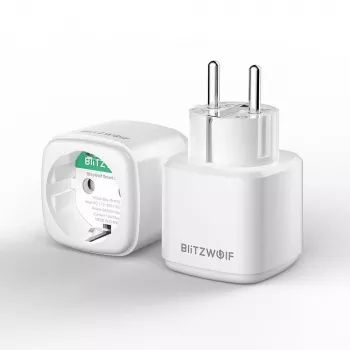 Išmanusis lizdas BlitzWolf BW-SHP15 ZigBee 3680W — į sieną montuojamas Wi‑Fi/ ZigBee suderinamas maitinimo lizdas