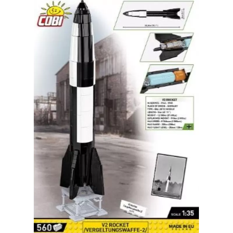 Statybinis rinkinys COBI V2 Rocket 560 dalių Antrasis pasaulinis karas
