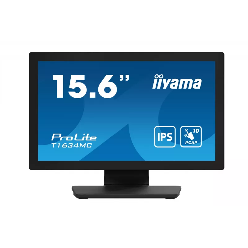 iiyama ProLite T1634MC-B1S kompiuterio monitorius 39,6 cm (15,6 col.) 1920 x 1080 pikselių Full HD LED jutiklinis ekranas juodas