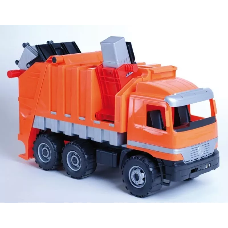Žaislinis šiukšliavežis Lena Mercedes ZL-02026, 70 cm ilgio, mechaninė žaislinė transporto priemonė