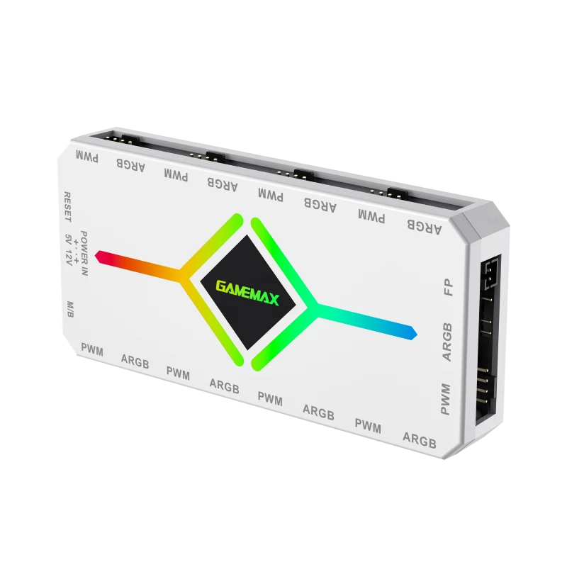 Gamemax | Nuotolinio valdymo pultelis | V4.0 ARGB PWM HUB BK | Balta | Gamemax