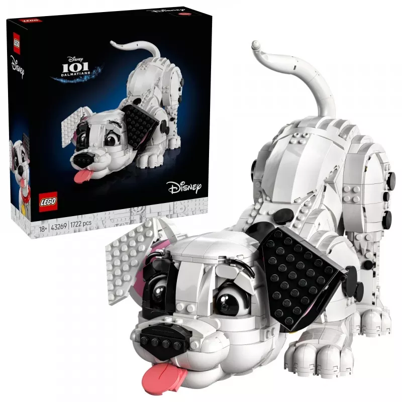 LEGO Disney 43269 101 dalmatinų šuniuko kolekcinis konstravimo rinkinys — 1722 detalės, 220 mm aukštis, nuo 18 metų