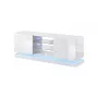 TV cabinet cama meble QIU 160 — MDF white gloss, 1600×420×570 mm