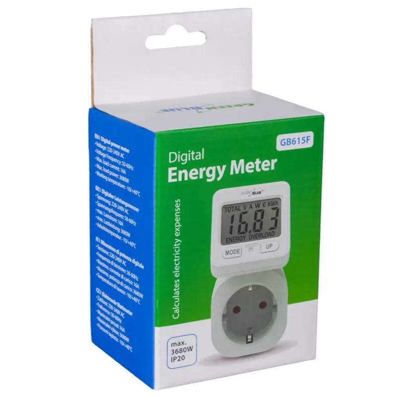 Vatmetras energijos matuoklis GB615E GreenBlue