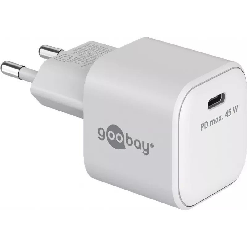 Goobay USB-C™ PD greitasis įkroviklis (45 W), baltas (65332)