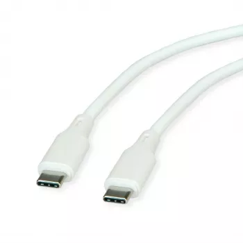ROLINE USB 2.0 kabelis C-C ST/ST Silicone 60W 1m Balta - kabelis - Digital/Data (11.02.9126)