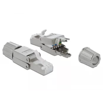 Laido jungtis DeLOCK 86476 RJ-45 Pilka