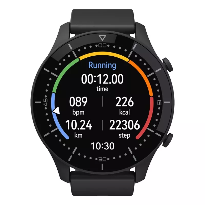 Išmanusis laikrodis MEDIA-TECH MT870 — 1,3 colio (3,3 cm) IPS jutiklinis ekranas, 51 mm korpusas, Bluetooth, juodas