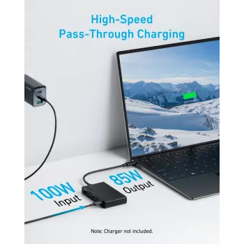„Anker 332“ laidinis USB 3.2 Gen 1 Type-C juodas 100W 4K Ultra HD
