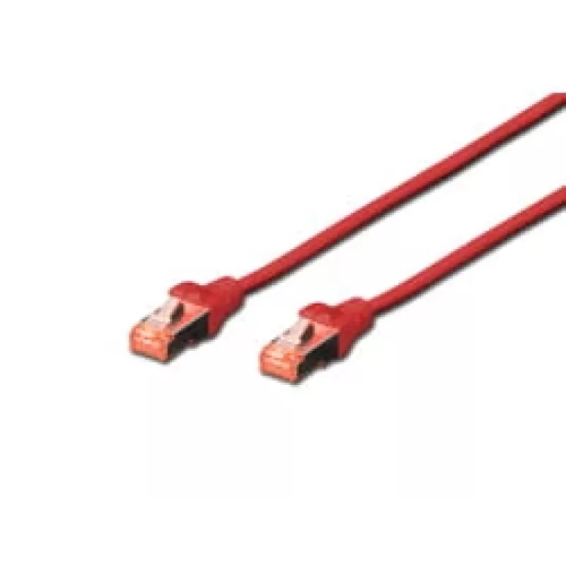 Tinklo kabelis Digitus CAT 6 S/FTP RJ-45 0,5 m raudonas