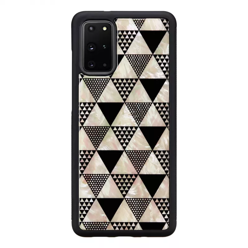Apsauginis dėklas iKins Samsung Galaxy S20+ – juodas piramidės dizainas