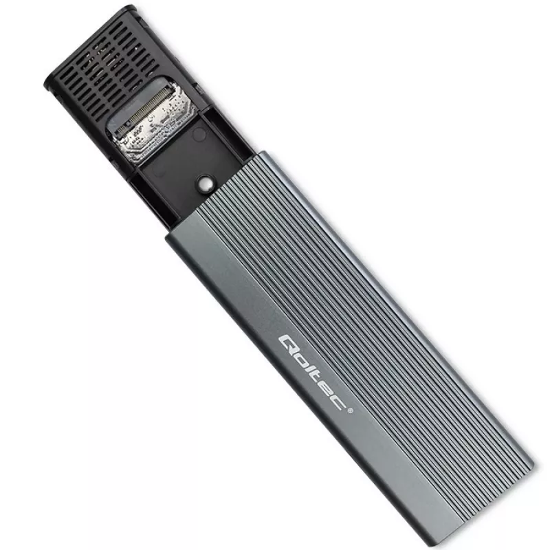 Qoltec korpusas SSD M.2 diskui, SATA, NGFF, USB-C