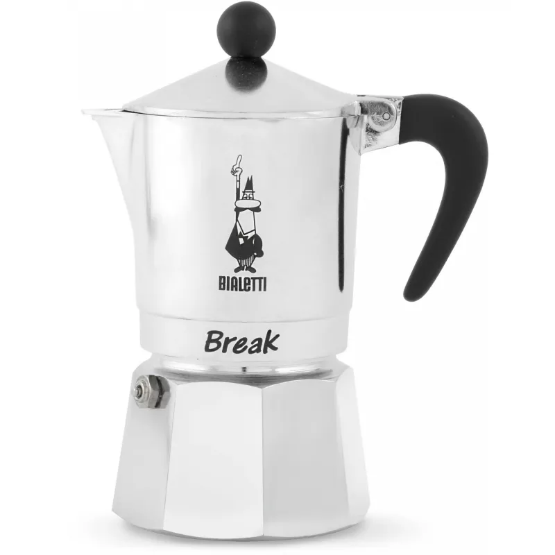 Espreso virimo aparatas BIALETTI Break 1TZ Sidabrinė — vieno puodelio viryklės moka, modelis 0005913/NP