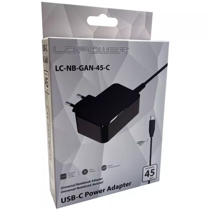 Vidaus įkroviklis LC-Power LC-NB-GAN-45-C