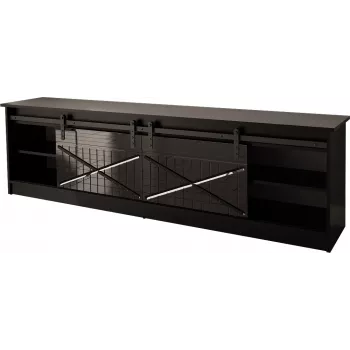 RTV GRANERO 200x56.7x35 juodas/juodas blizgus Spintelė