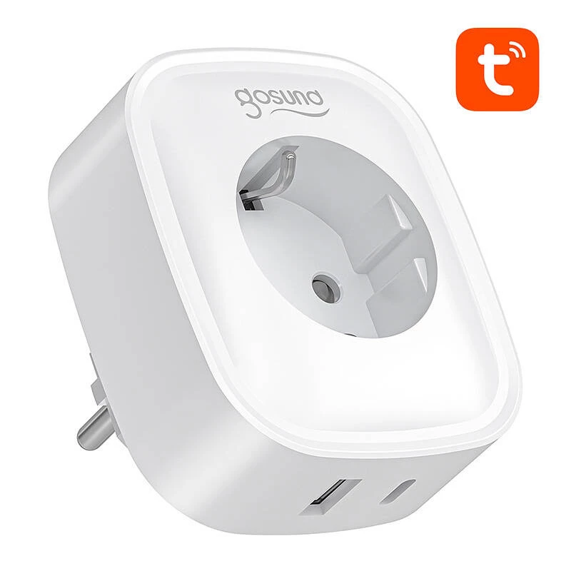 Išmanusis kištukas Gosund SP6 16A su USB-C 20W – Wi-Fi valdomas lizdas namų automatizavimui