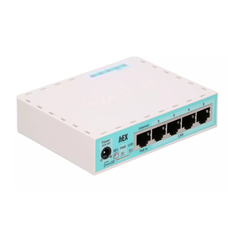 Mikrotik RB750GR3 laidinis maršrutizatorius Gigabit Ethernet Turkio, Baltas
