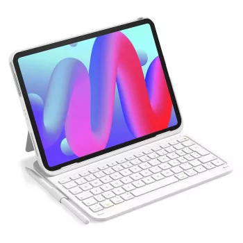 „Inateck BK2007“ knygos tipo klaviatūros dėklas, skirtas 11 colių (27,9 cm) „iPad Air“ – „Bluetooth“, QWERTZ, 250 mAh baterija