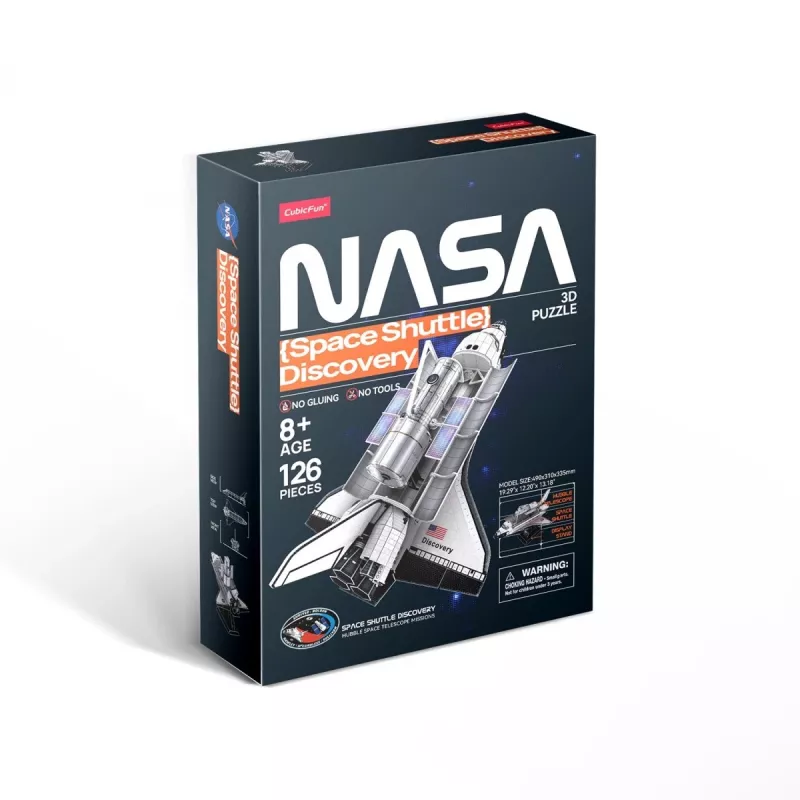 3D dėlionė Cubicfun erdvėlaivio „Discovery“ modelis 306-DS1057, kartoninis konstravimo rinkinys