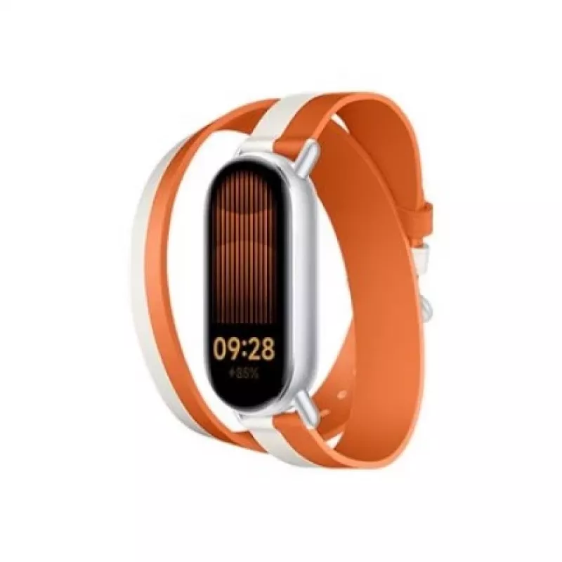Xiaomi dviejų tonų odinis dirželis | 140–180 mm | Baltas ir oranžinis | Veršelio oda, PU (vidus)