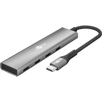 Goobay plonas 4 prievadų USB šakotuvas USB-C į 5 Gbit/s - - kištukas> 4x - lizdas (76564)