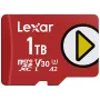 MicroSDXC atminties kortelė Lexar 1 TB UHS‑I Class 10 U3 V30 skaitymas 205 MB/s rašymas 140 MB/s (raudona)
