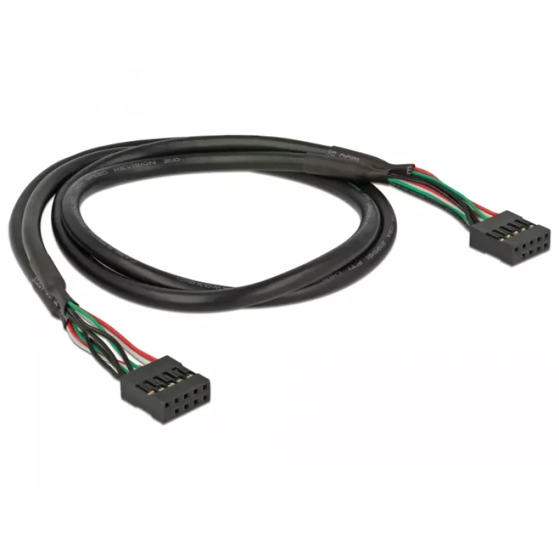 Vidinis USB laidas DeLOCK 82437 0,5 m 10 kontaktų moteriška jungtis