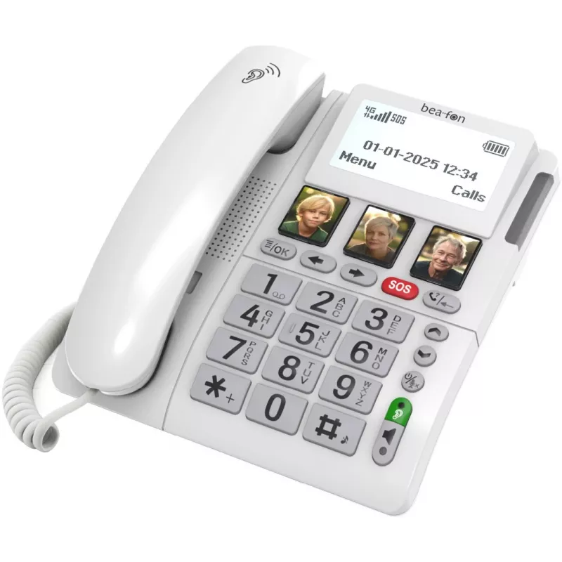 Bea-fon ML10 LTE (4G stalinis telefonas) baltas, su SOS apyranke