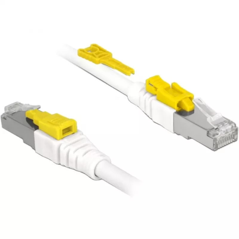 Tinklo kabelis DeLOCK 85335 RJ-45 Cat6a 5m Baltas