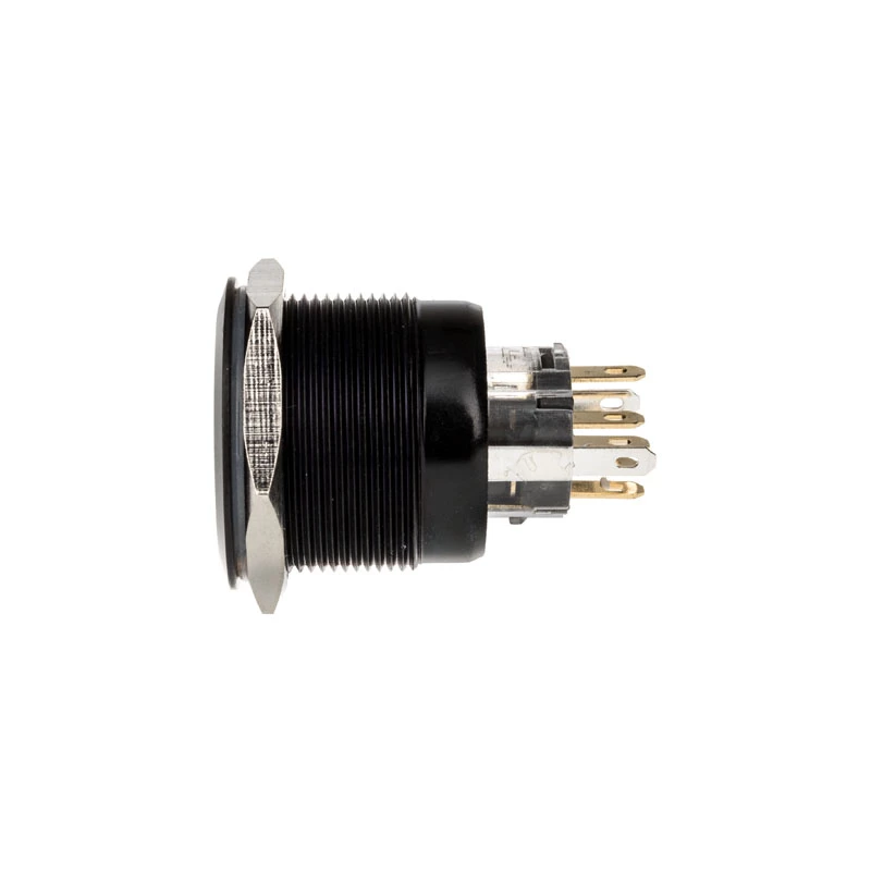 DimasTech vandalams atsparus mygtukas 25mm Juodaline Dot RGB (PD224)