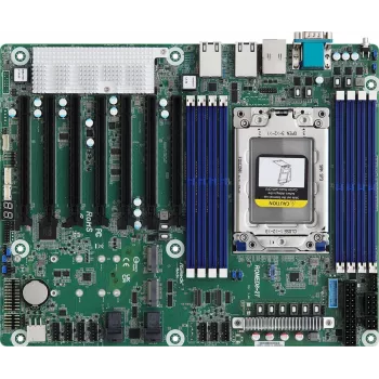 Serverinė motininė plokštė ASRock ROMED8-2T/BCM, AMD EPYC 7003, Socket SP3, ATX, 8× DDR4 DIMM, 3× RJ-45, 10× SATA III, 7× PCIe x16 Gen4