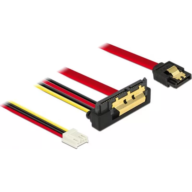 SATA laidas DeLOCK 85235 0,3 m SATA 7 kontaktų + Molex 4 kontaktų