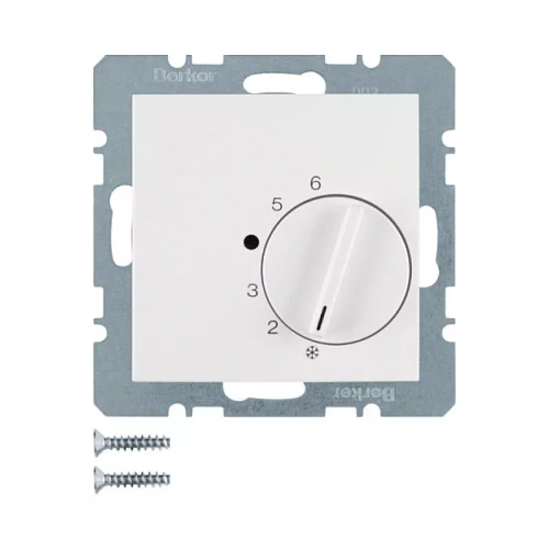 Termostato sukamasis jungiklis Berker 20268989, baltas, AC 250 V, 50–60 Hz
