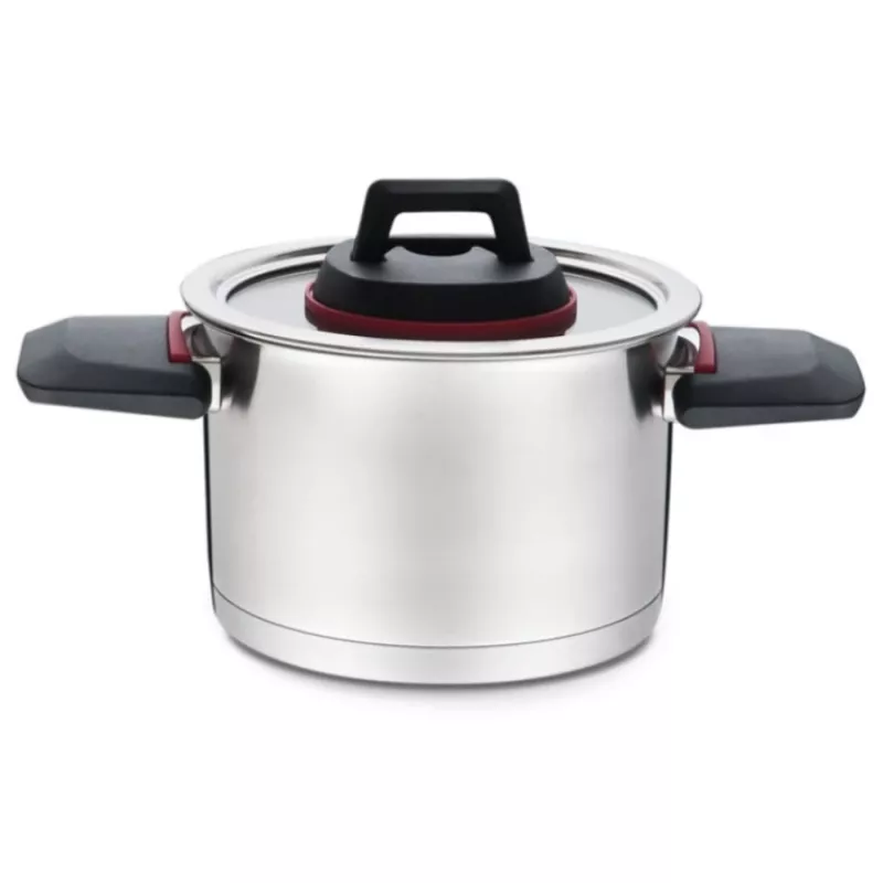 Maestro MR-3530-24 nerūdijančio plieno puodas 24 cm, 5,5 l, sulankstomos rankenos, stiklinis dangtis