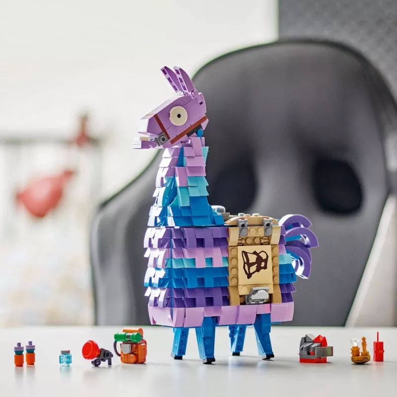 Laikymo žaislas LEGO 77071 Fortnite Llama konstrukcinis žaislas – LEGO prekės ženklo laikymo ir demonstravimo įrenginys