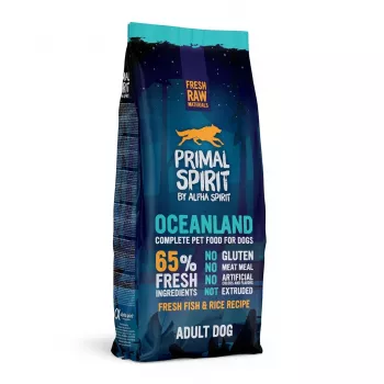 PRIMAL SPIRIT Oceanland Ryba – pusiau drėgnas šunų maistas alergiškiems šunims – 12 kg